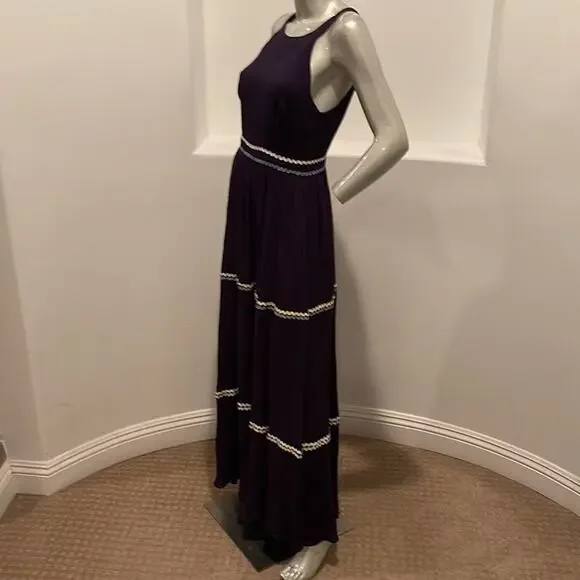 Modcloth Maxi Dress Blue Ribbon Accent BNWOT - Picture 5 of 11